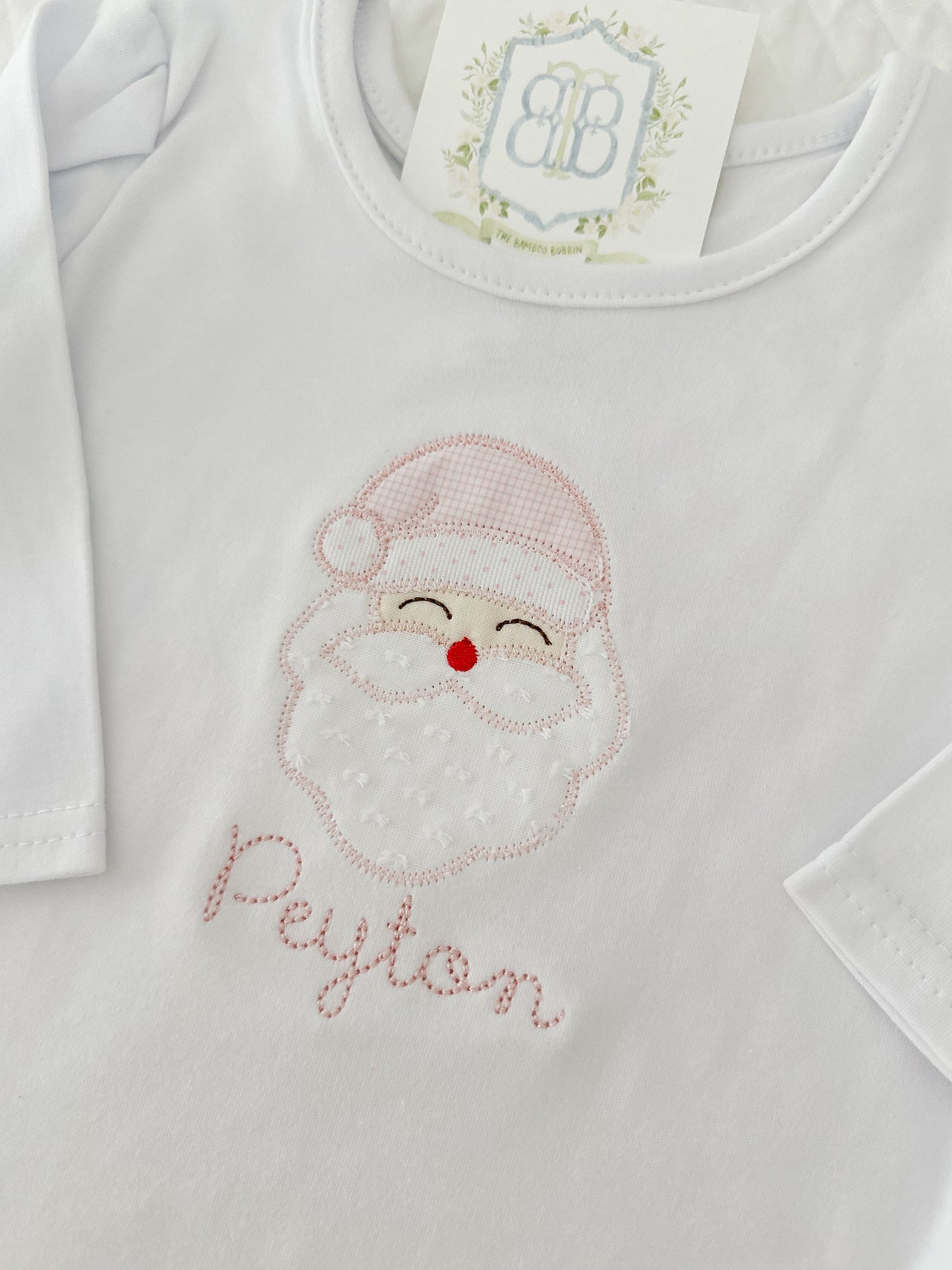 Christmas Girls Applique Long Sleeve