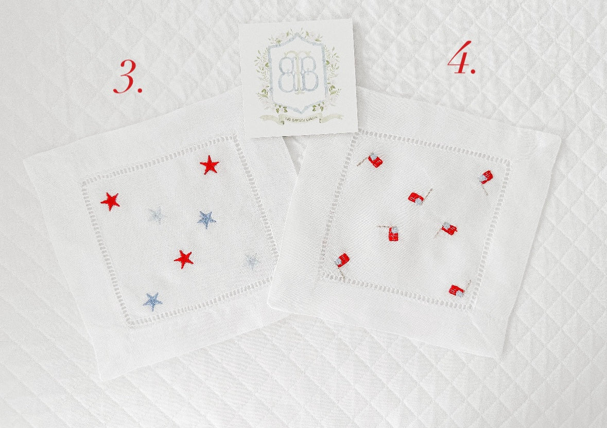 Americana Cocktail Napkins- Set of 4