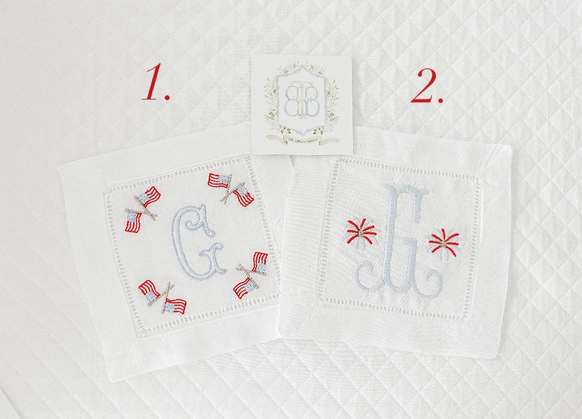 Americana Cocktail Napkins- Set of 4