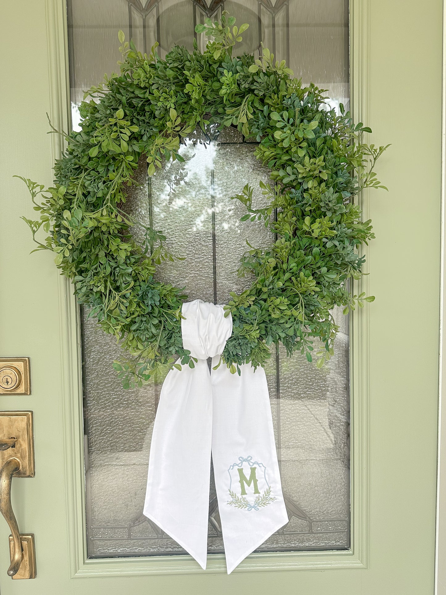 Christmas Wreath Sash- Premium Embroidery