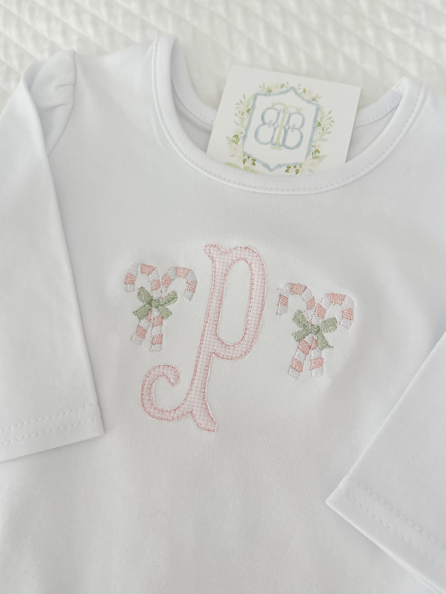 Christmas Girls Applique Long Sleeve