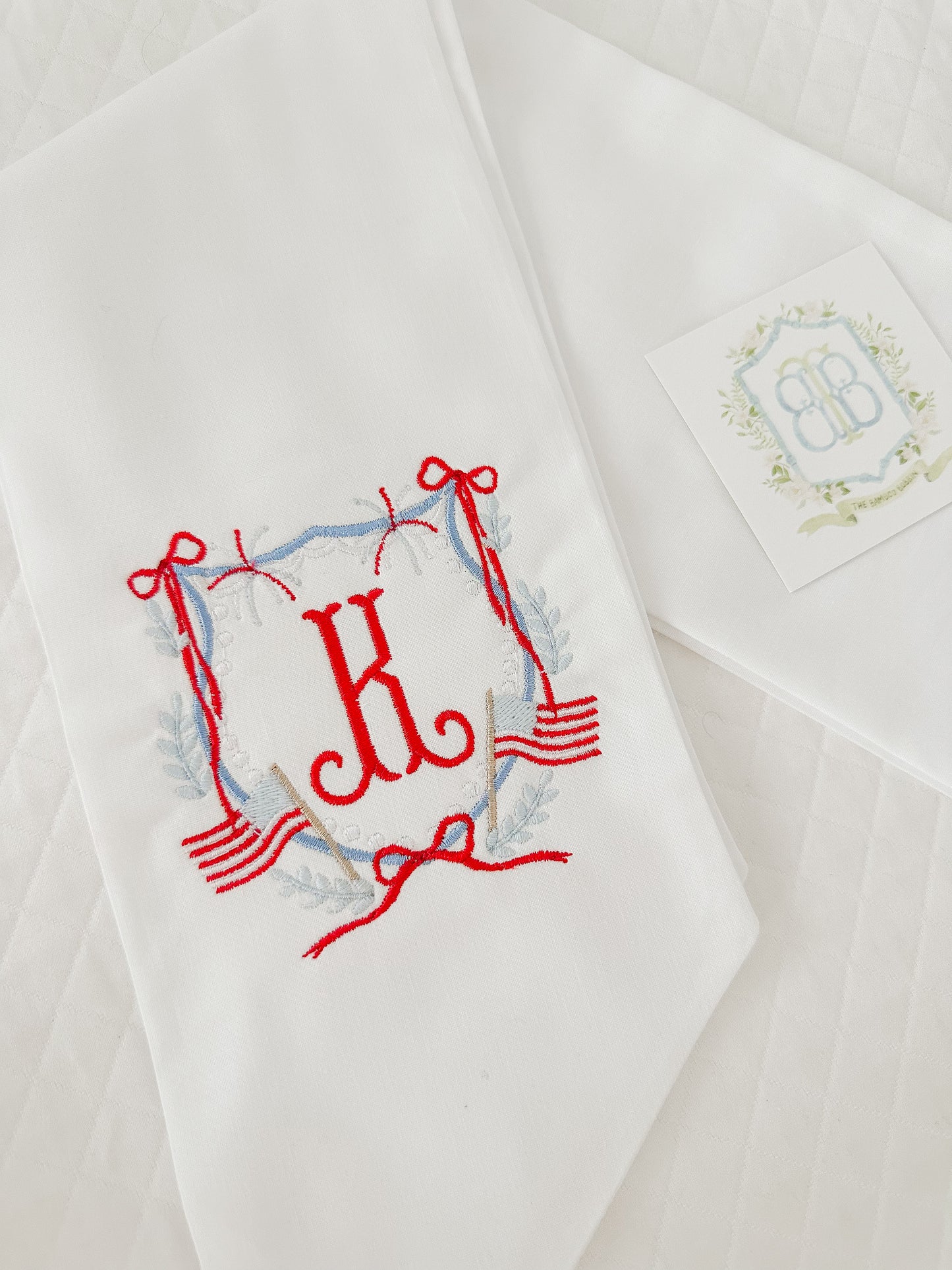 Americana Wreath Sash- Premium Embroidery