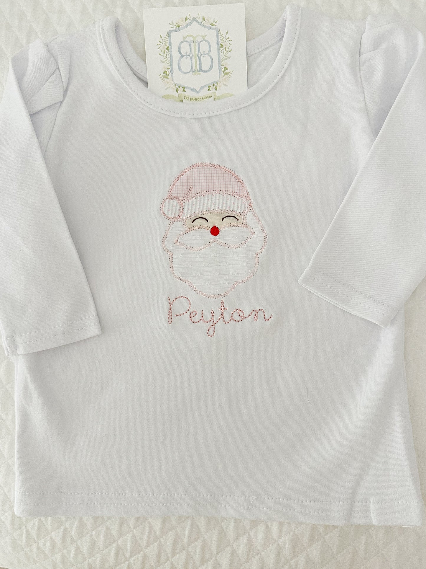 Christmas Girls Applique Long Sleeve