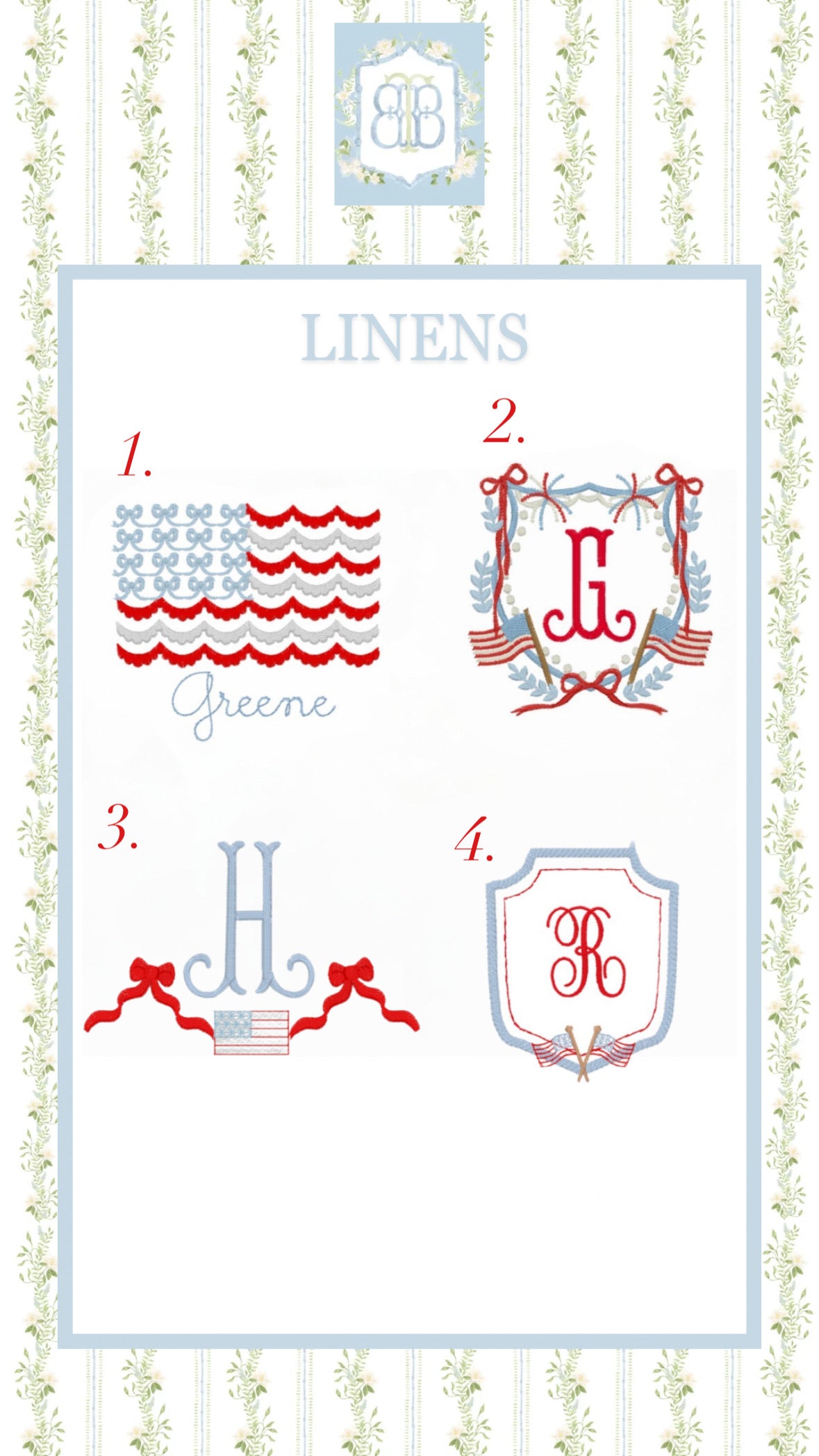Americana Wreath Sash- Premium Embroidery