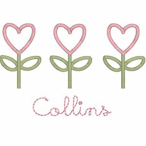 Flower Trio Applique (+$8)