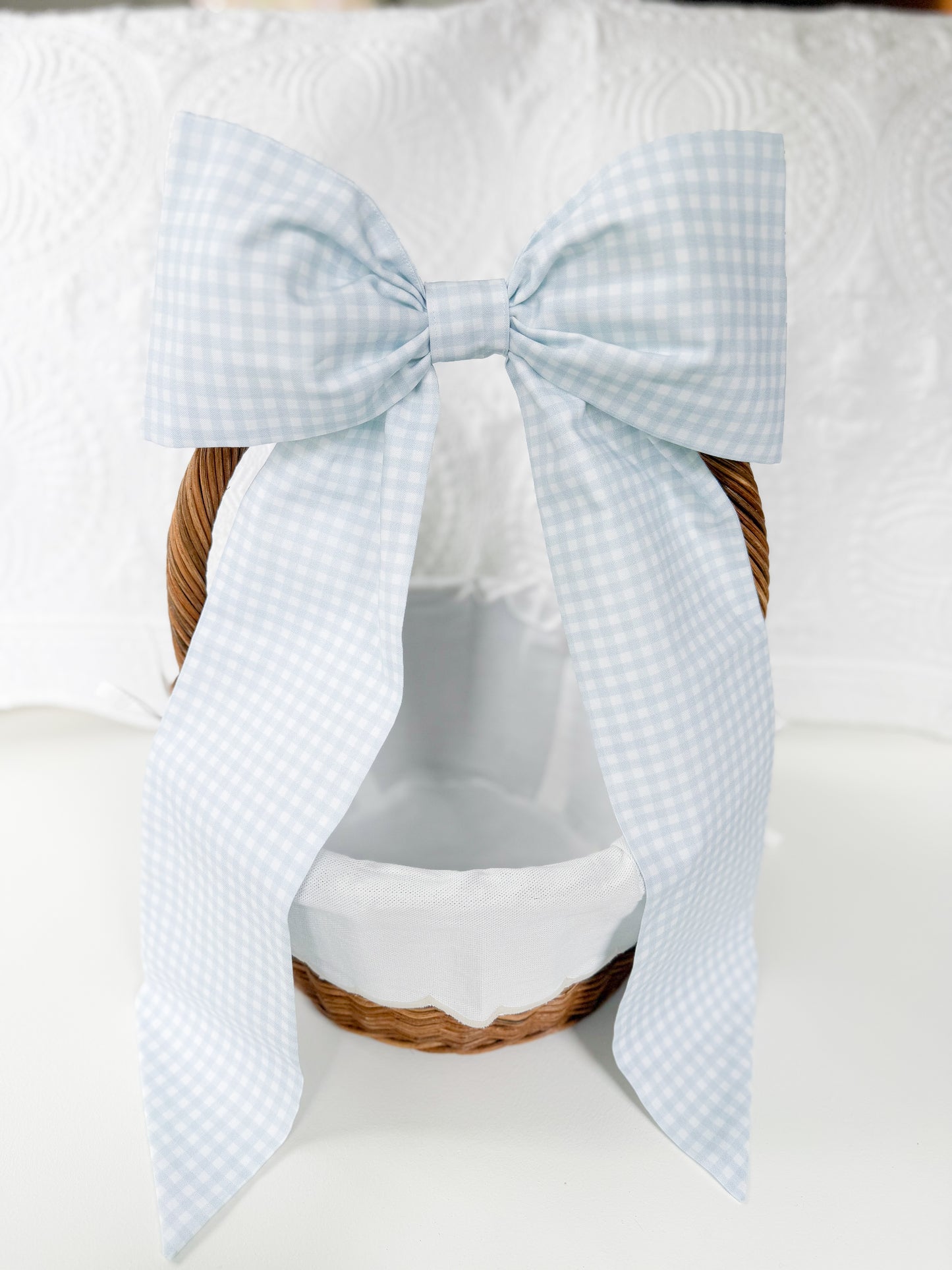 Ellis Blue Gingham-Easter Bow