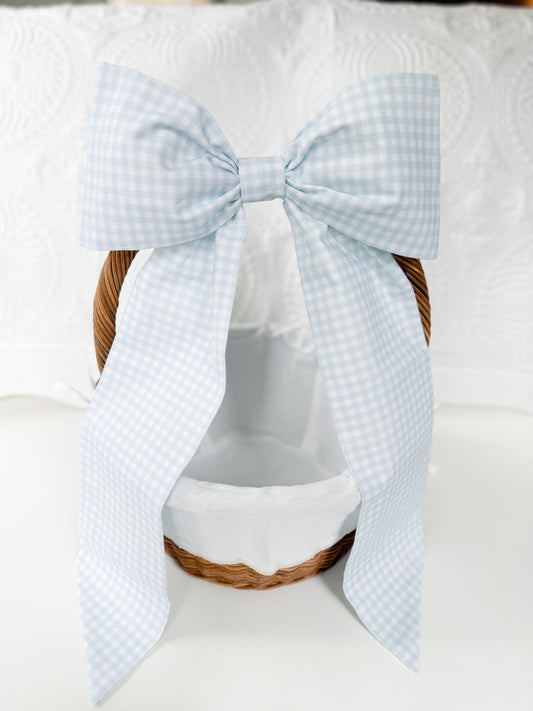 Ellis Blue Gingham-Easter Bow