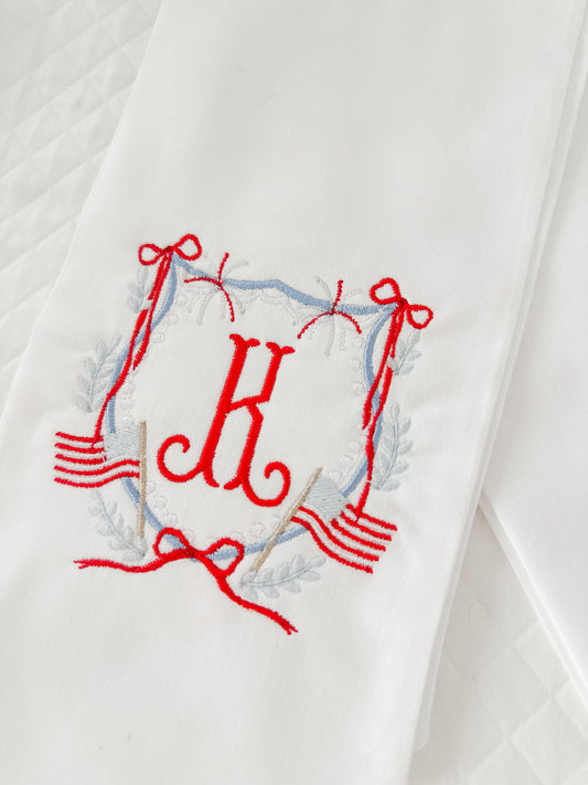Americana Wreath Sash- Premium Embroidery