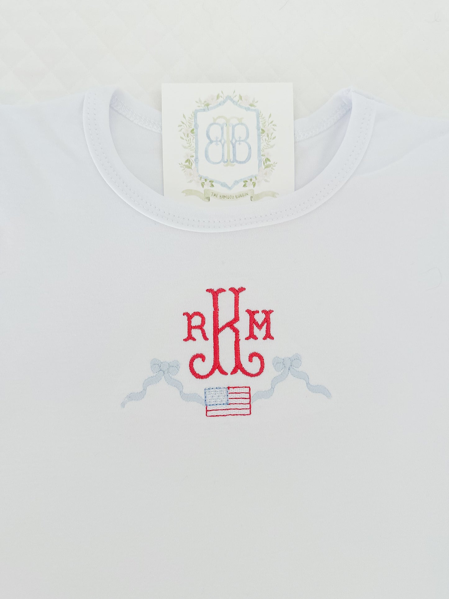 Americana Girls Short Sleeve Ruffle Tee