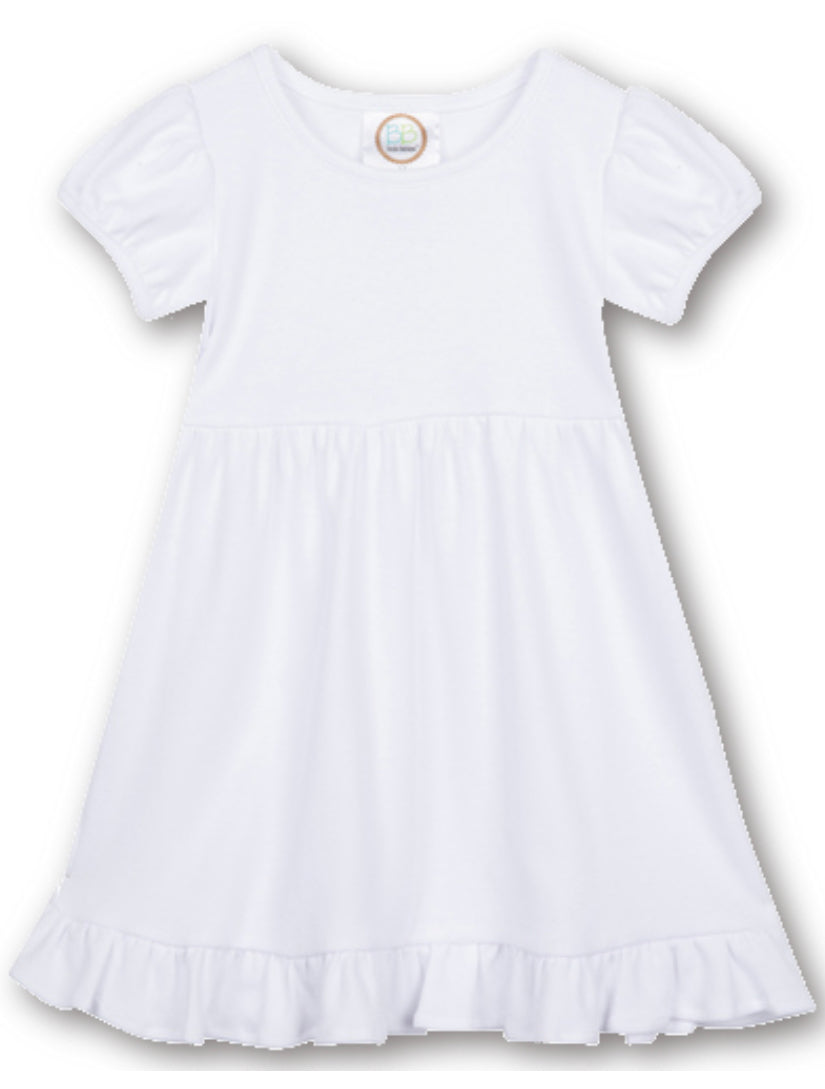 Americana Girls Short Sleeve Ruffle Dress