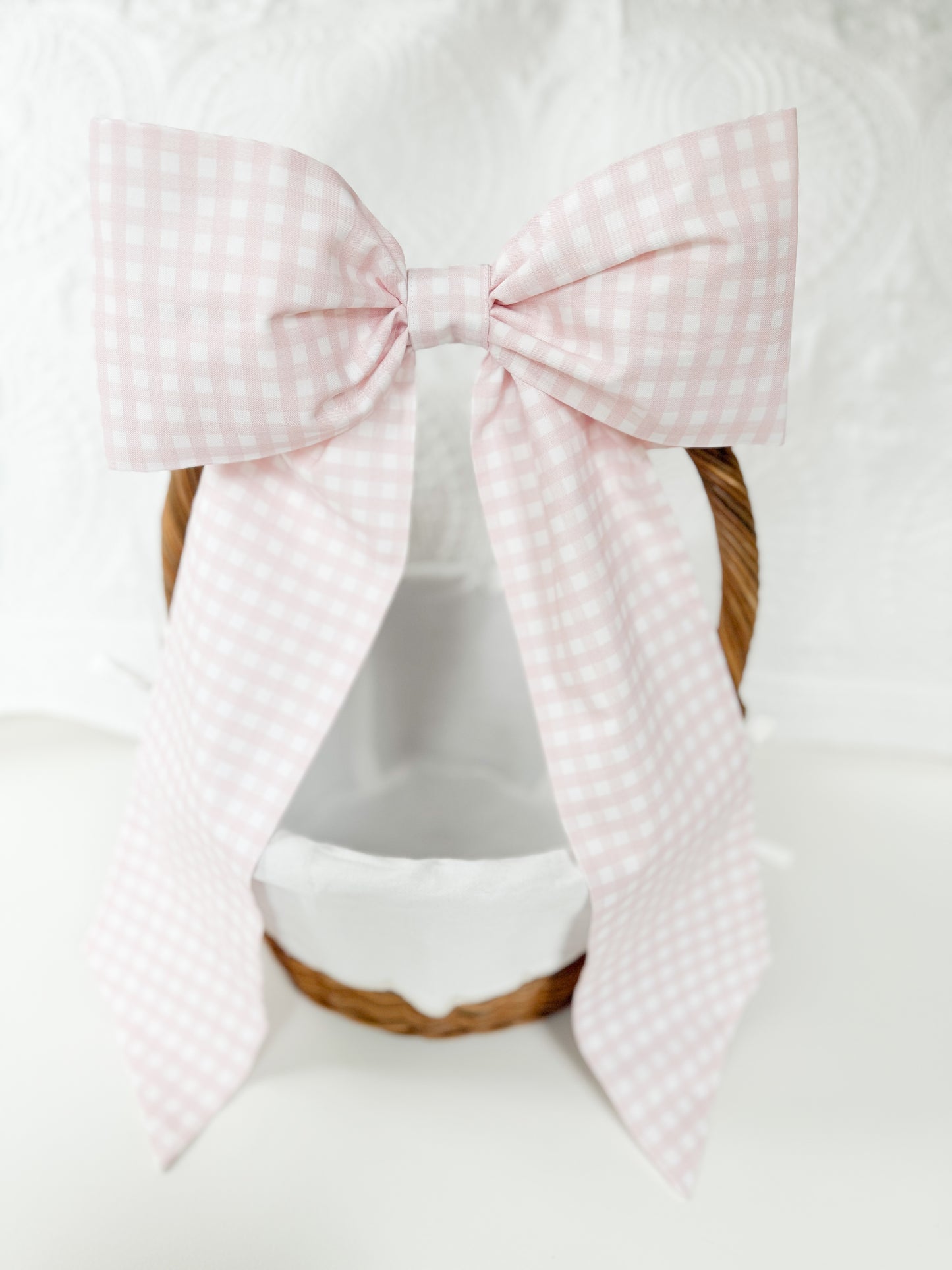 Betty Pink Gingham-Easter Bow
