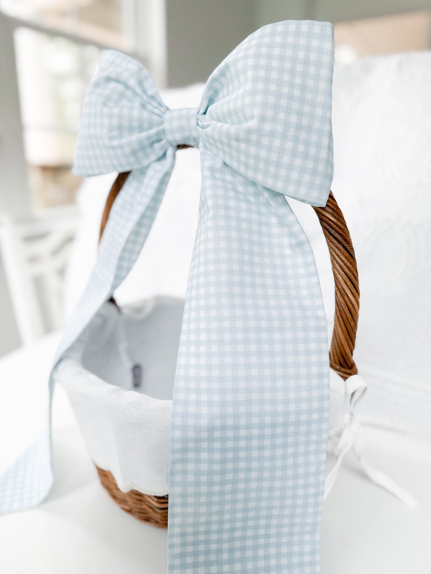 Ellis Blue Gingham-Easter Bow