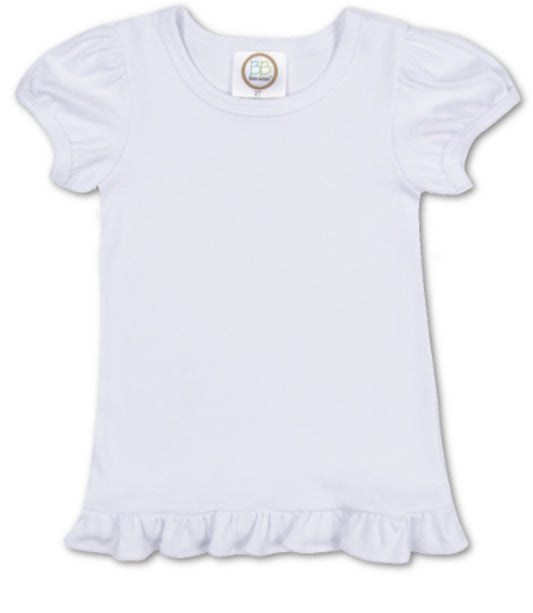 Americana Girls Short Sleeve Ruffle Tee